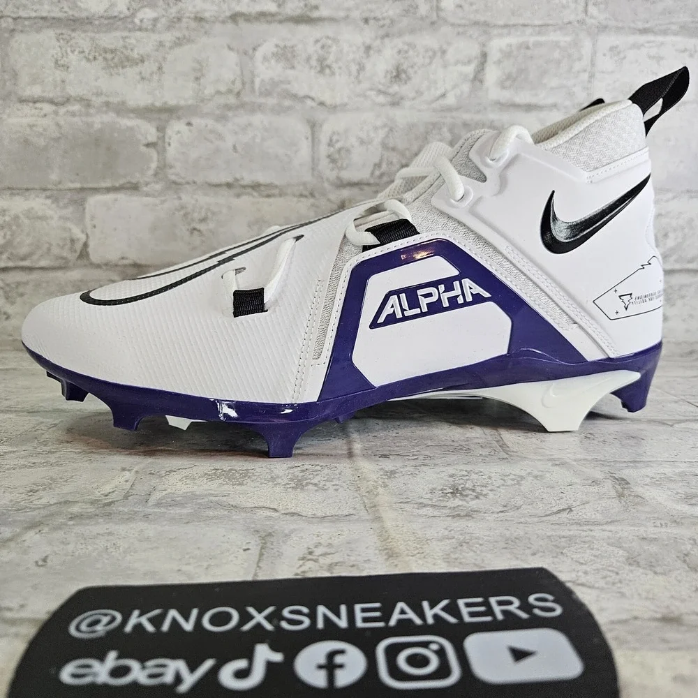 Nike Alpha Menace Pro 3 P TD White New Orchid Purple DM1788 108 Men's Size 12